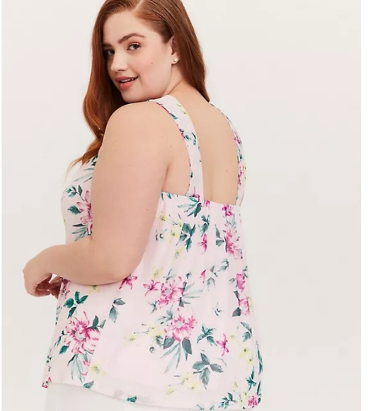 Floral o ring mesh tank size 00 Torrid - Picture 2 of 4